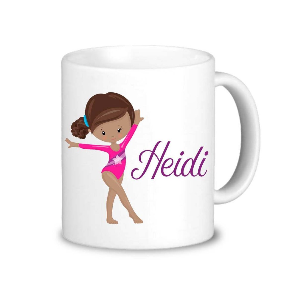Gymnastic Personalized Mug Pink Gymnast Drinkware Cup Purple Gym Girl Mug You
