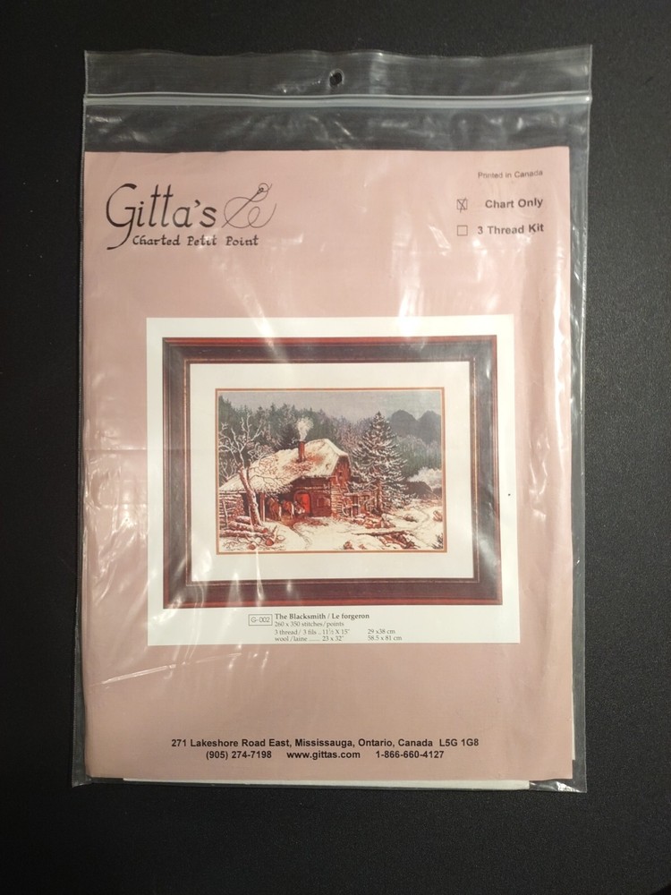 Gitta's Charted Petit Point G-002 THE BLACKSMITH Chart Only