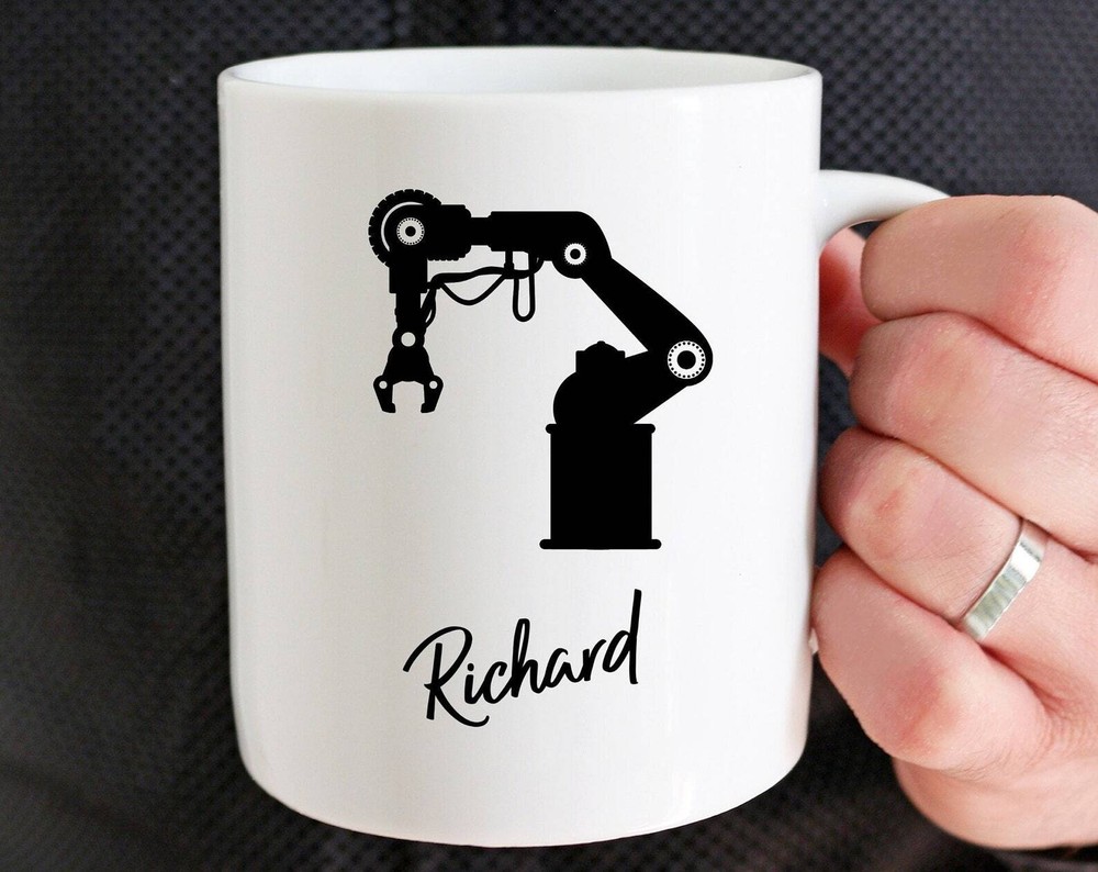 Personalized Robotics Coffee Mug Gift for Engineers and Tech Lovers