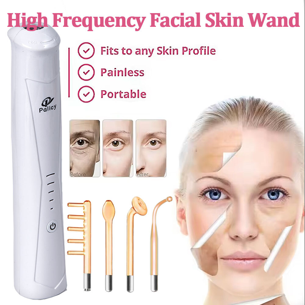 4-in-1 High Frequency Facial Wand for Acne Anti-Aging Skin & Hair Care Treatment
