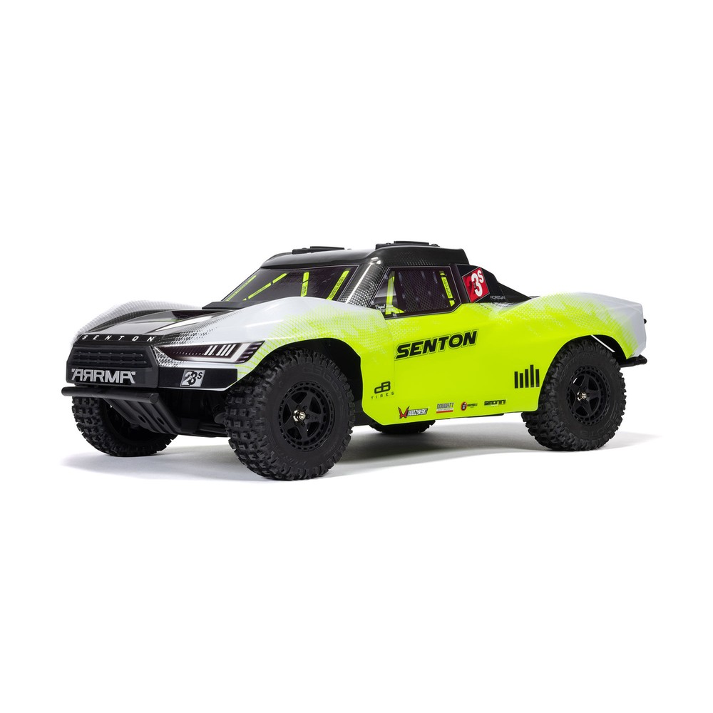 ARRMA ARA4303V4T1 - Senton 4X4 BLX 1/10 Short Course Truck RTR, Yellow