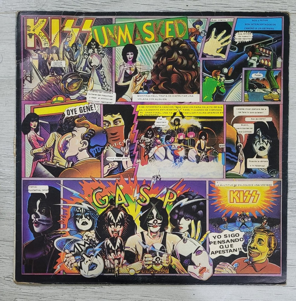 Kiss Unmasked Colombia First Press 1980 Gene Simmons NM Vinyl Record