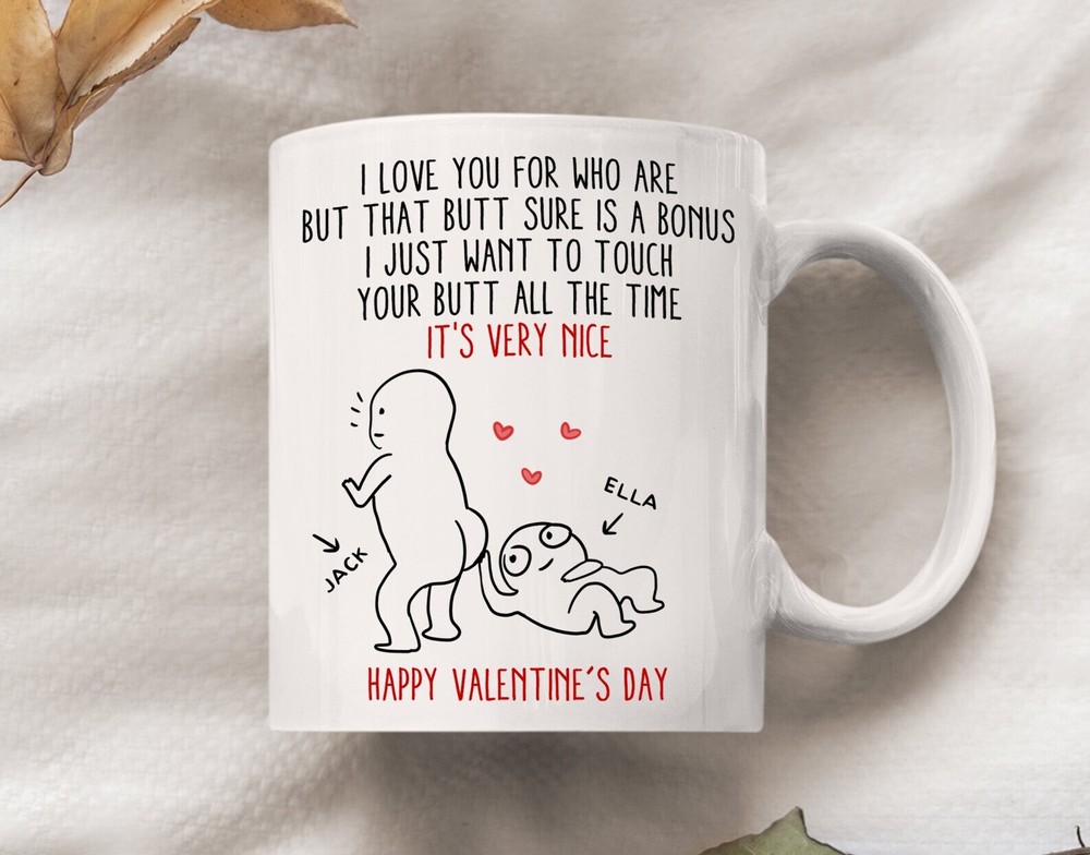 Custom That Butt Sure Is A Bonus Mug - Playful Couples Gift for Valentine's Day