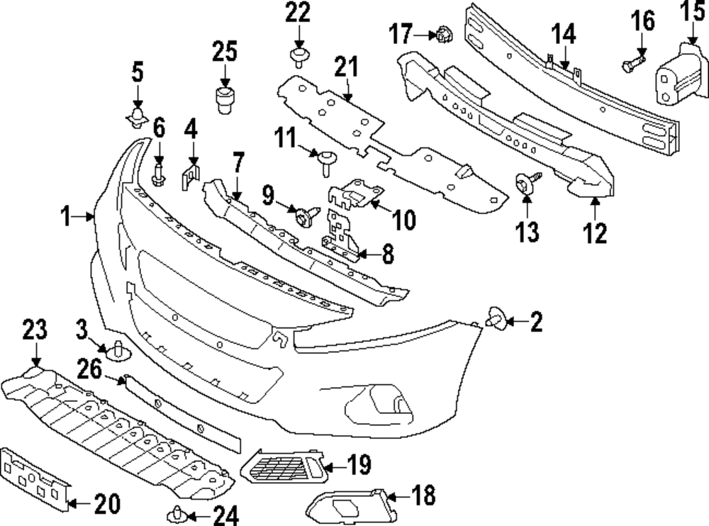 Genuine Nissan Bumper Cover Support Rail 62663-6CA0A