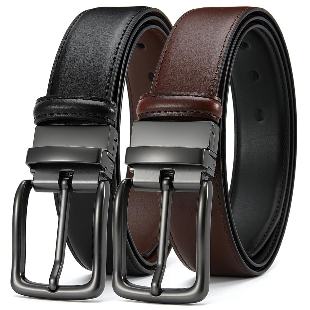 Reversible Leather Belt for Men 1.25