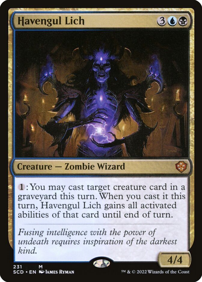 MTG Magic the Gathering Havengul Lich (231/418) Starter Commander Decks LP