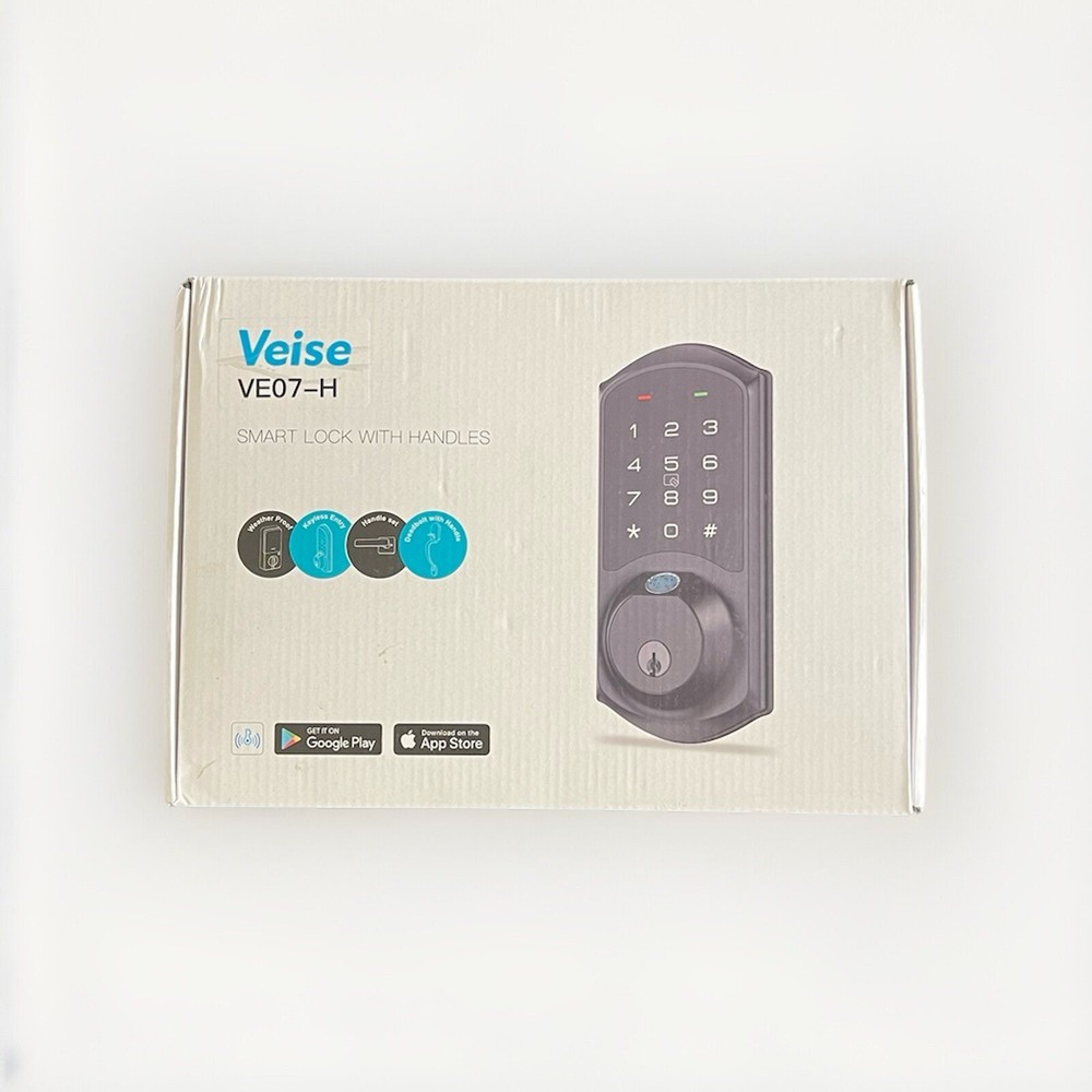 Veise Satin Nickel Smart Lock with Fingerprint Handle VE07-H