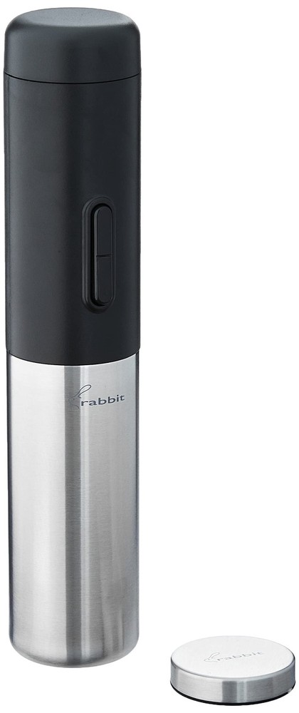 Black and Silver Electric Corkscrew with Built-In Foil Cutter R1-17910