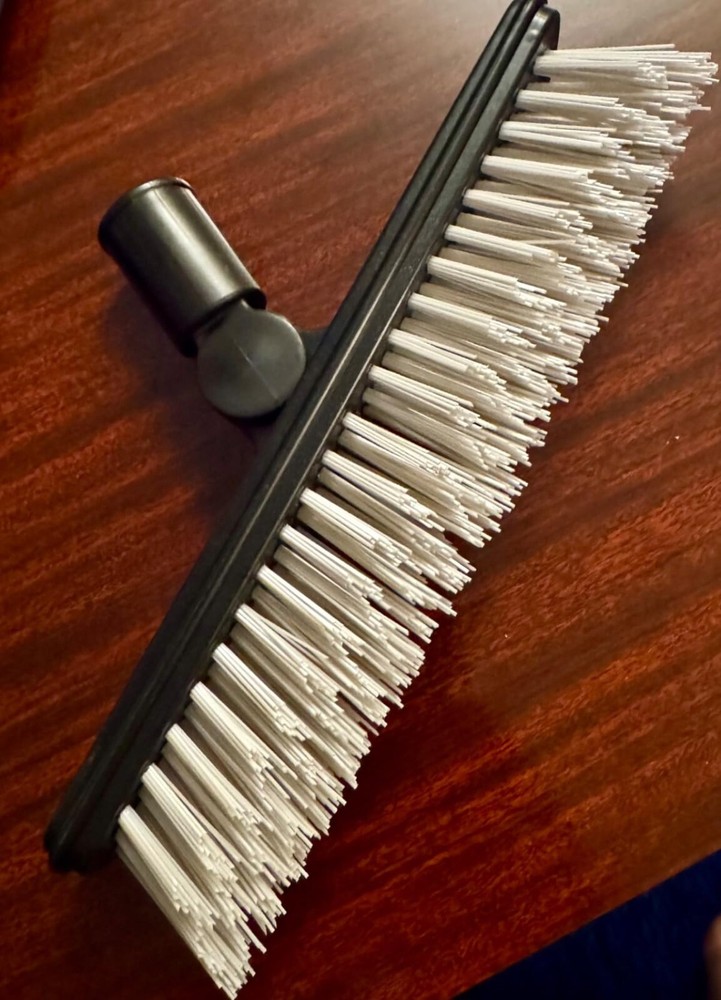 2 Pack Grout Brush with Long Handle 50 Inches, Swivel Floor Scrub Broom