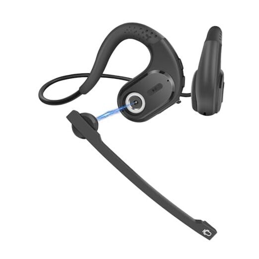 Bluetooth 5.3 Headset w/Magnetic Boom Microphone for Phone Calling, Light