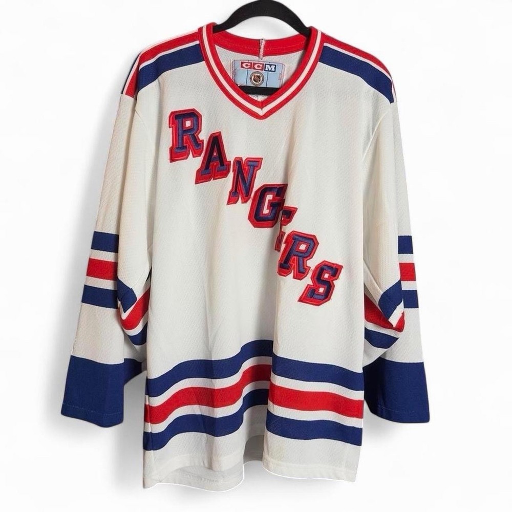 Vintage New York Rangers NHL Stitched Hockey Jersey Size Large
