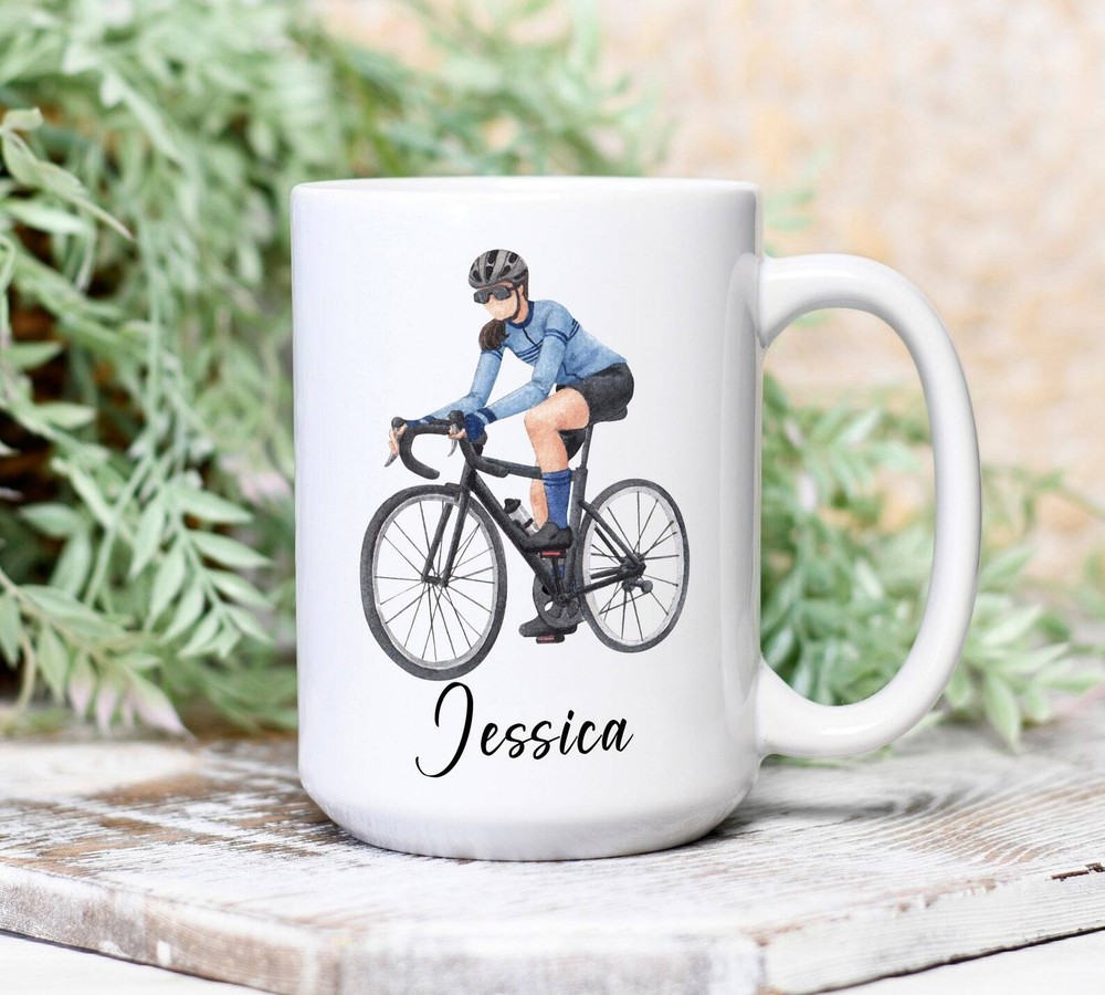 Cycling Lover Christmas Personalized Mug Cycler Mug Present Bicycle Rider Gift