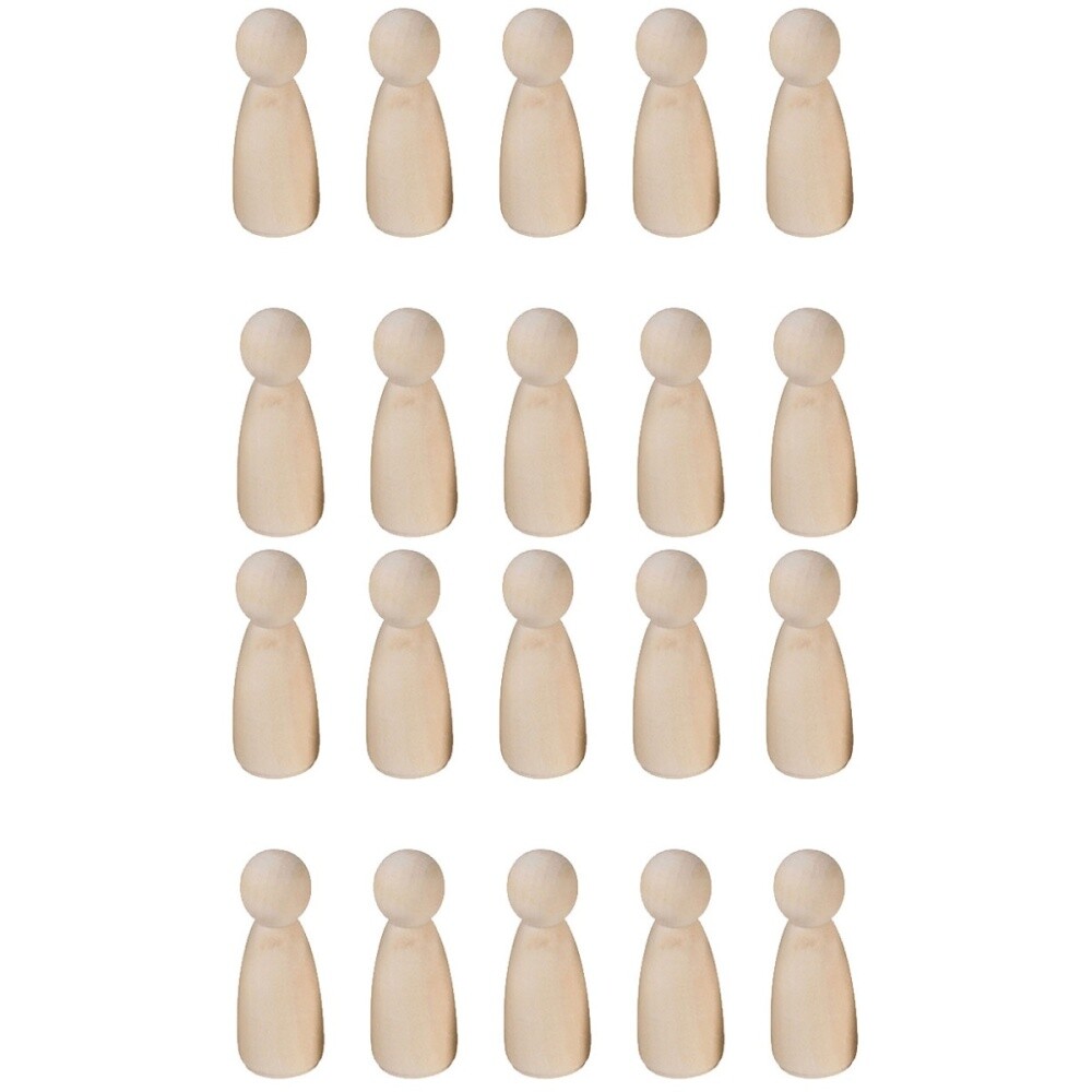 20 Pcs Portable Log Carving Decoration Painting Supplies DIY Graffiti Doll Home