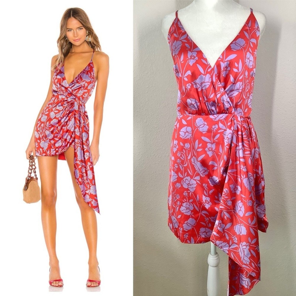 LOVERS and FRIENDS x Revolve Floral Satin Mini Dress for Clubbing Vacation Party