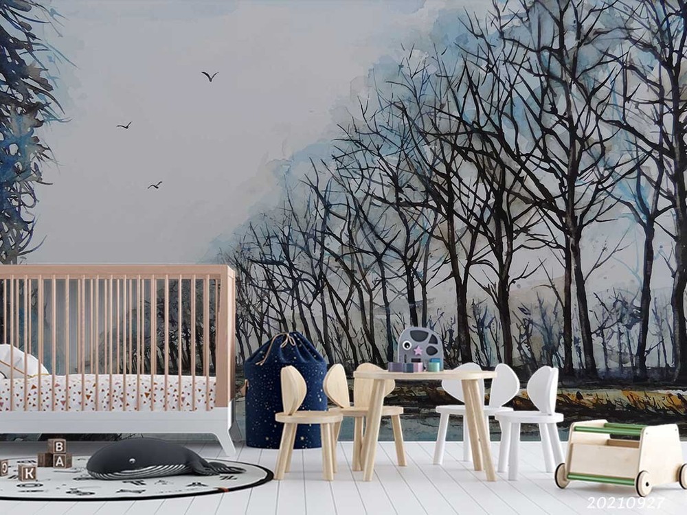 3D Forest Oil Painting Wall Murals Wallpaper Murals Wall Sticker 21