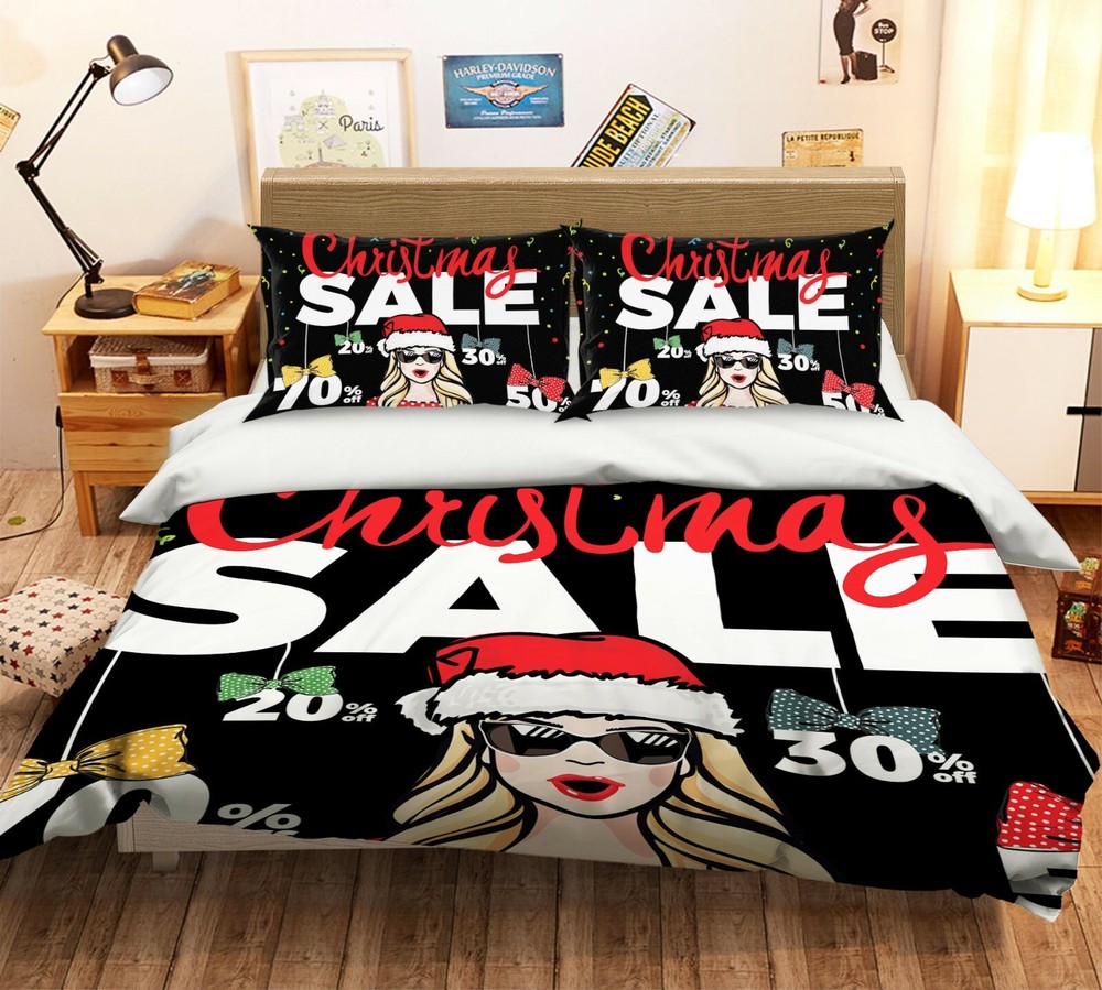 3D Christmas Sale ZHUA235 Bed Pillowcases Quilt Duvet Cover Set Queen King Amy-image