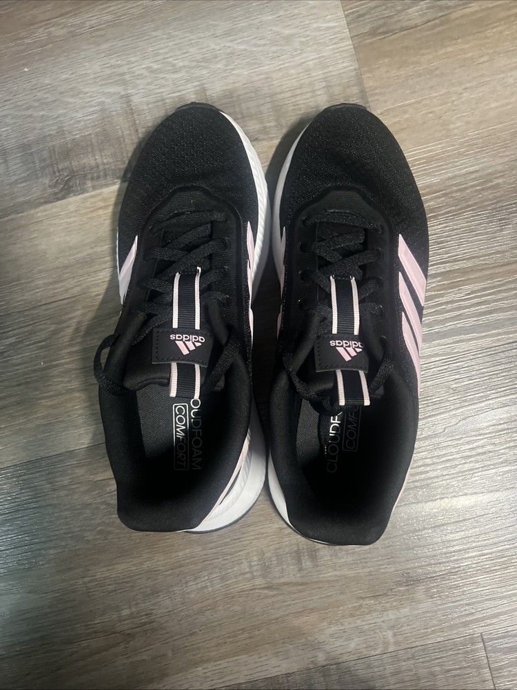 adidas Ladies' XPLR Path Sneakers Black Pink Size 7 Womens Shoes Lace Up