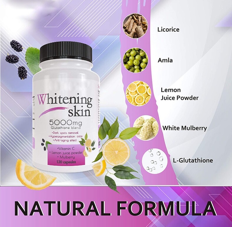 VHP Glutathione Skin Whitening Capsules Anti-Aging Antioxidant 120 Caps