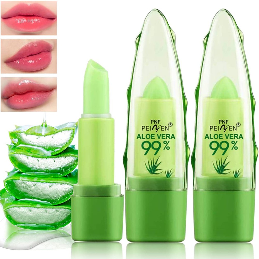 2 Pack Aloe Vera Magic Color Changing Lipstick – Long Lasting Moisturizing