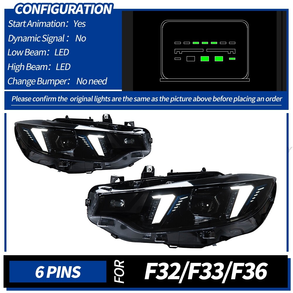 Auto Part For BMW 4 Series F32 F36 F82 Xenon/HID Facelift LED Headlight Assembly