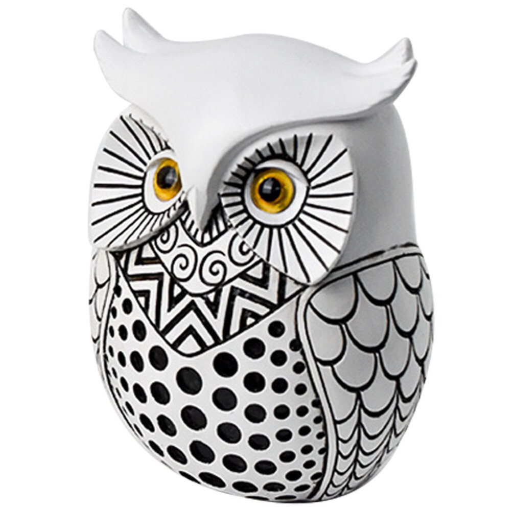 Modern Shelf Owl Decor Owl Sculpture Desktop Owl Ornament Resin Owl Statue