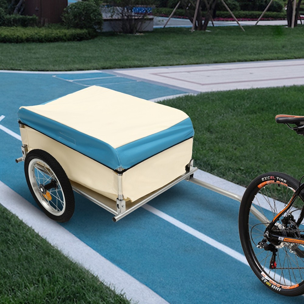 Sturdy Steel Bike Cargo Trailer for Shopping and Storage  