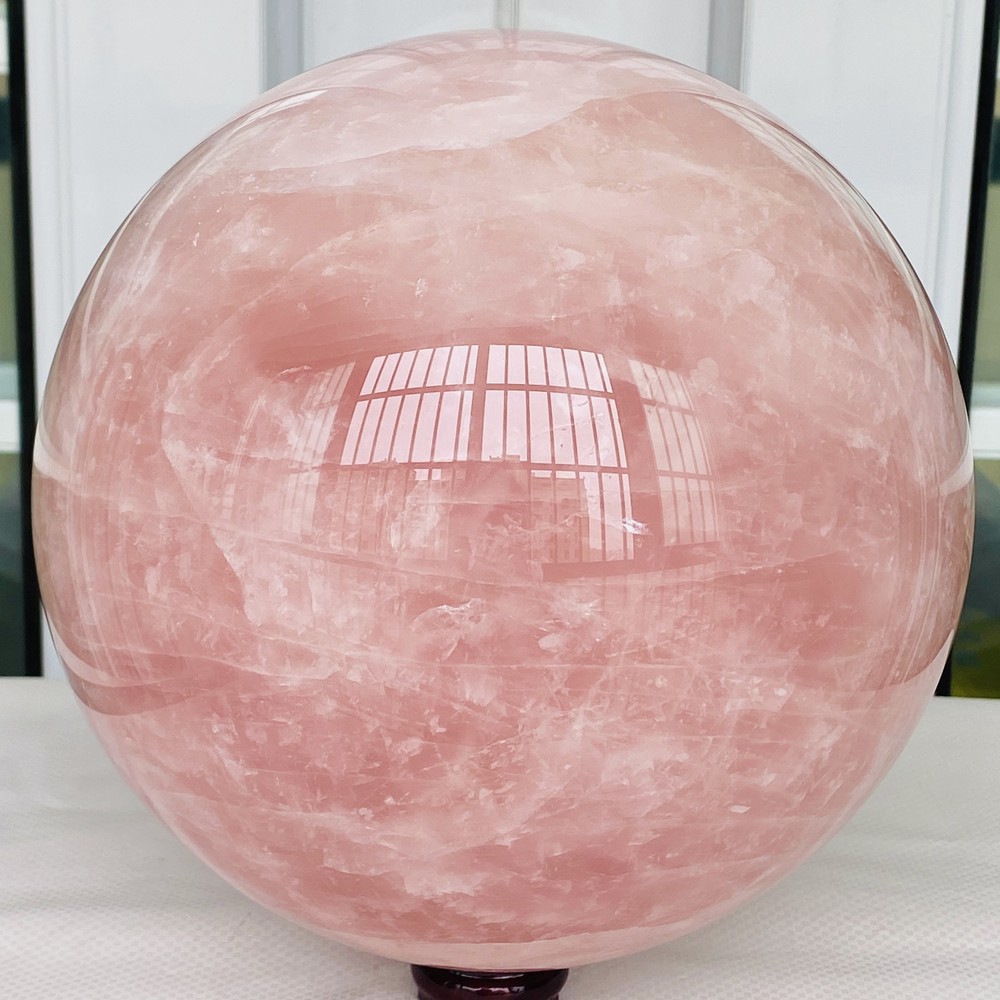 Pink Rose Quartz Sphere Crystal Ball for Reiki Healing 9280G