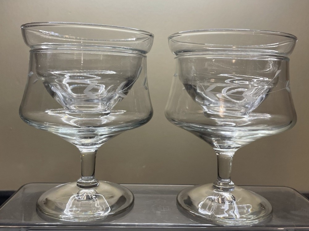 Vintage Princess House Heritage Crystal Shrimp Cocktail Set of 2 with Insert #816
