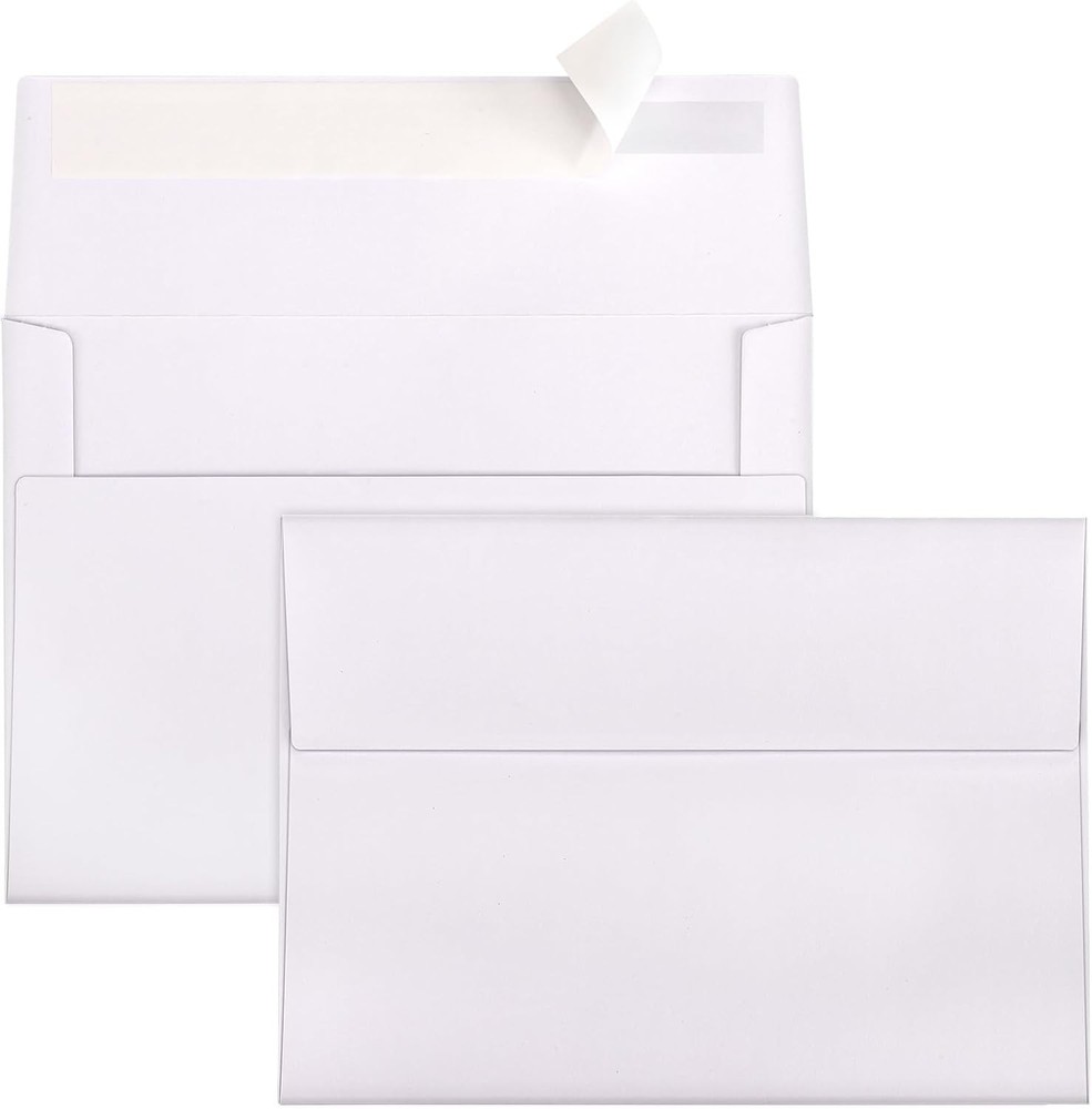 A6 Envelopes Self Seal 500 Pack - 4.75x6.5 White Invitation Envelopes Bulk fo...