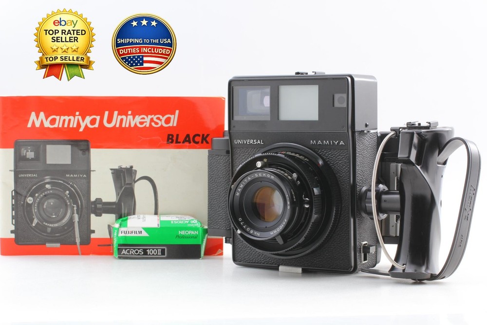 [N MINT] Mamiya Universal Press Film Camera 100mm f3.5 Lens 6x9 Back From JAPAN