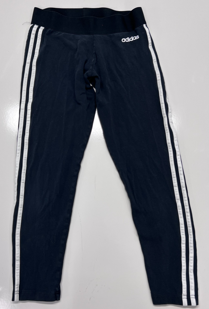 Adidas Black Track Pants 3-Stripe Athletic Joggers Men’s Size M