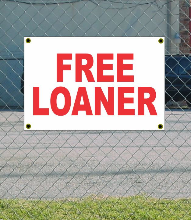 2x3 Red & White Discount Sign with Free Loaner Banner, New Size & Price, Plus Free Shipping