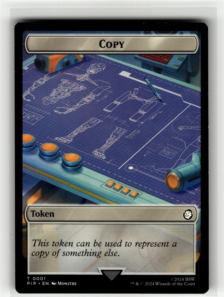 COPY // TREASURE (0019) DOUBLE-SIDED TOK Fallout Commander #1//19 PIP(NM+)(MTG)