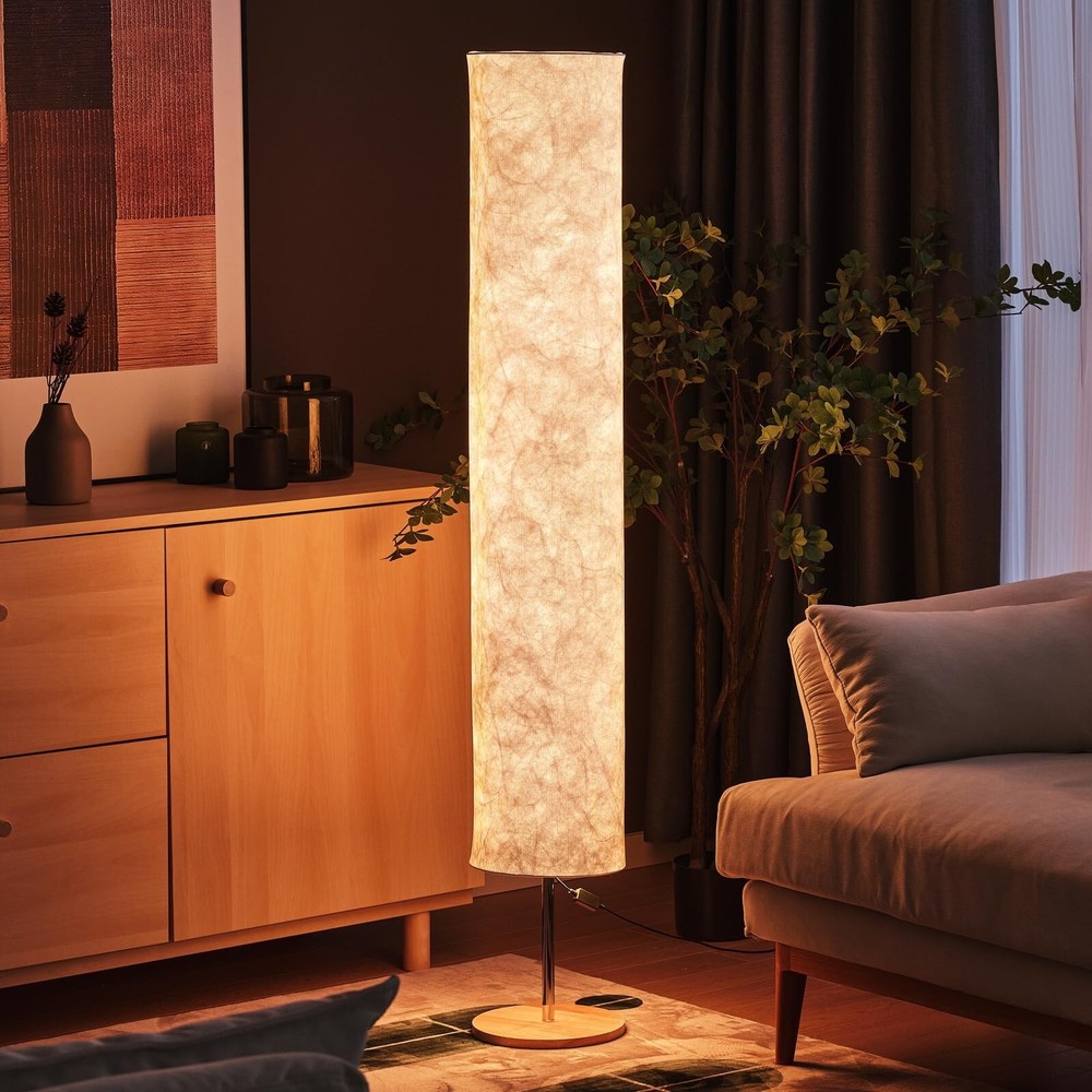 58-Inch Modern Soft Light Floor Lamp with Remote - 3 Color Modes & Simple Design