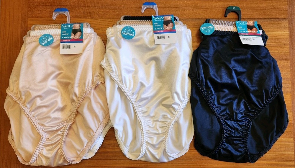 9PK Vanity Fair Radiant Hi-Cut Light Control Shaper Panties 5XL Size 12