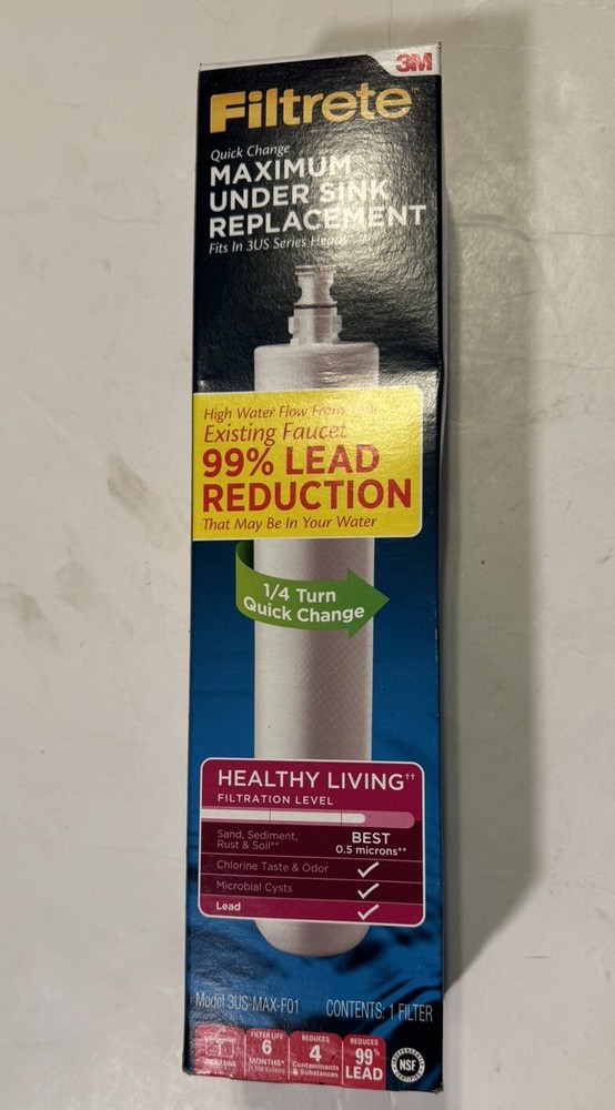 3M Filtrate Quick Change Maximum Under Sink Replacement Filter New &&&