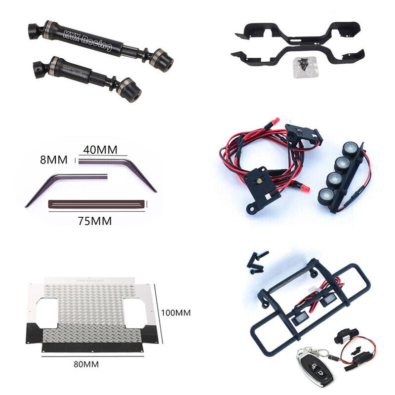 Traxxas 1/18 Trx4m K10 RC Bumper Lights Fender Skid Drive Shaft Parts