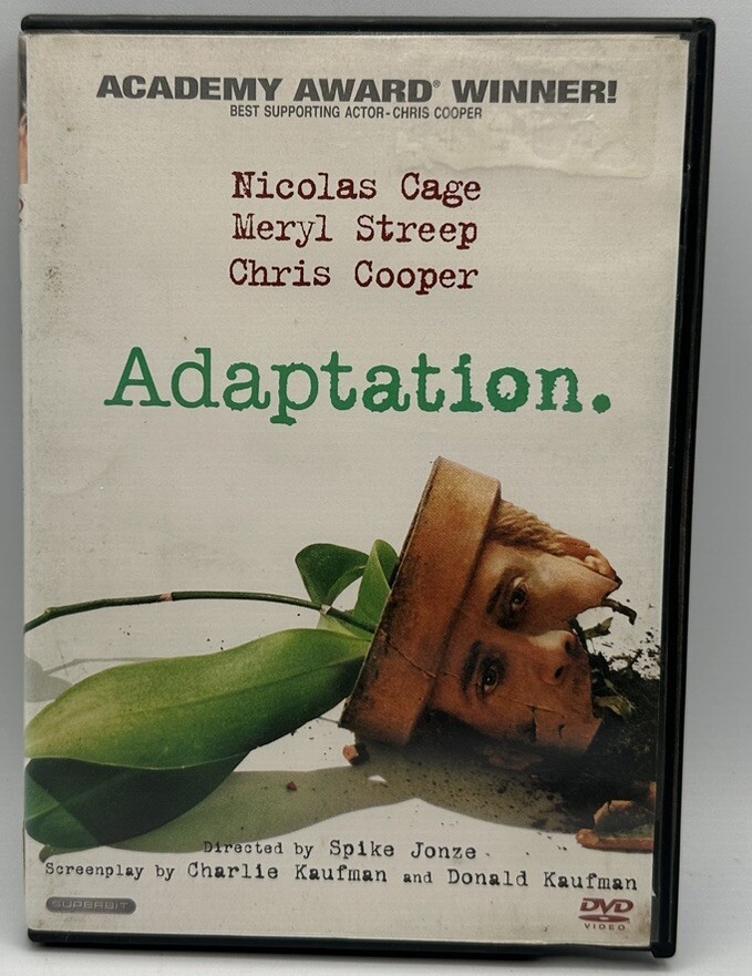 Adaptation DVD Widescreen Nicolas Cage Meryl Streep Chris Cooper 2002