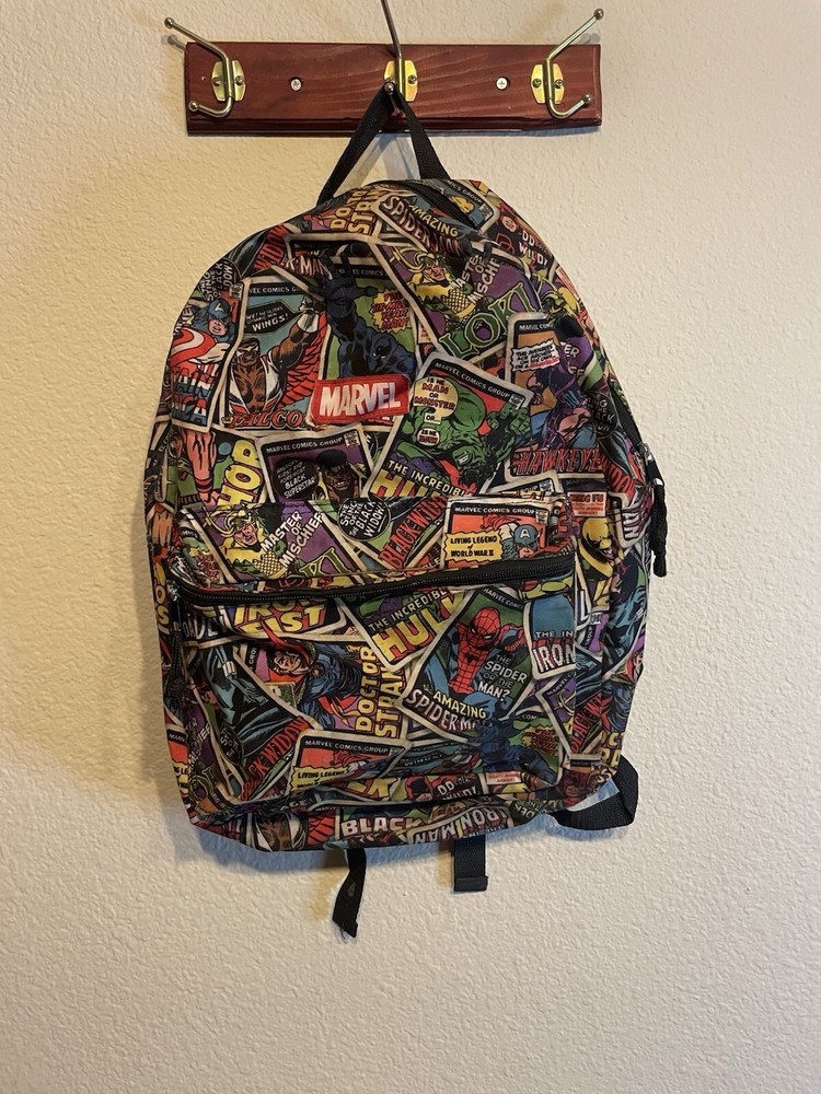 Marvel Avengers Comic Print School Backpack for Kids & Adults  