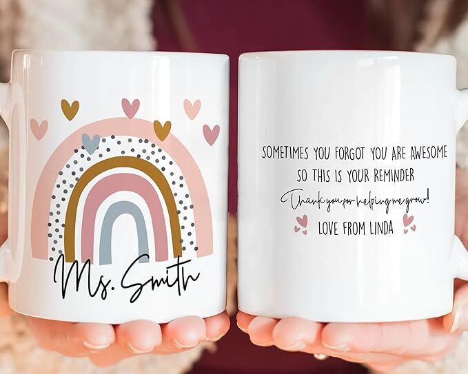 Back To School Mug, Teacher Gifts, Personalized Teacher Coffee Mug-image