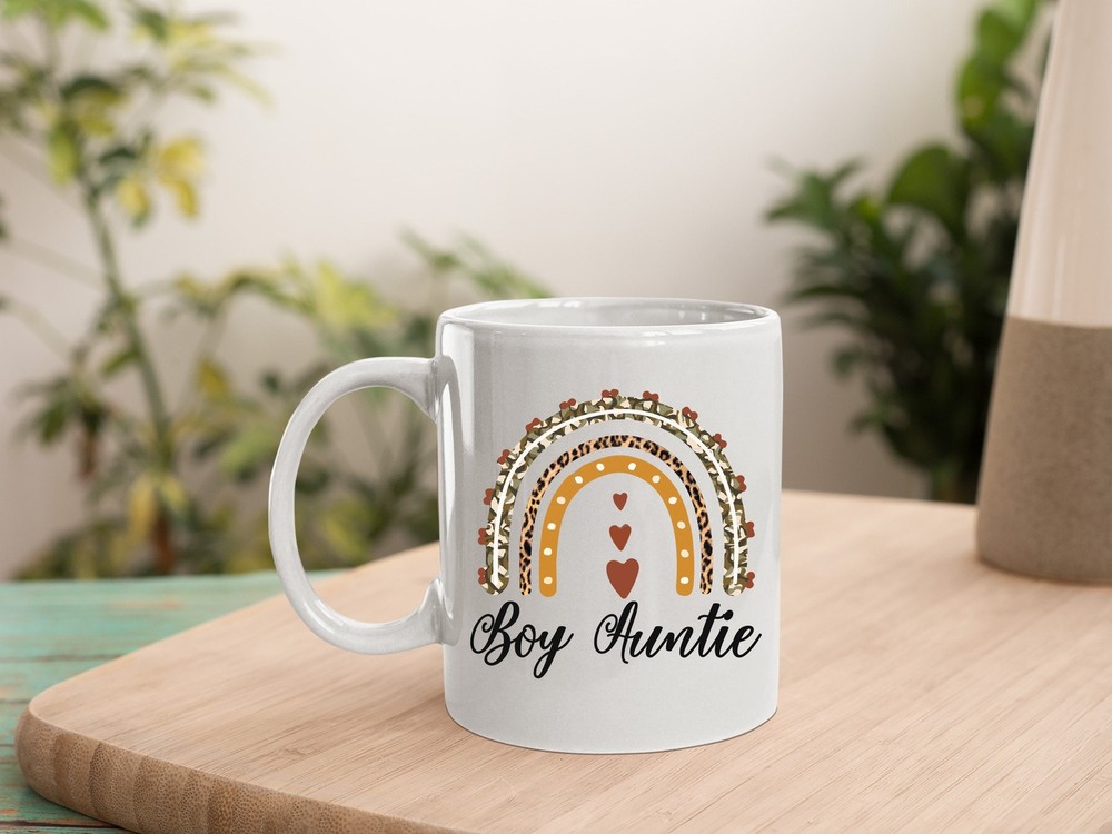 Boy Auntie Rainbow Leopard Mug Mama Mug Mother's Day Mug Mother's Day Gift