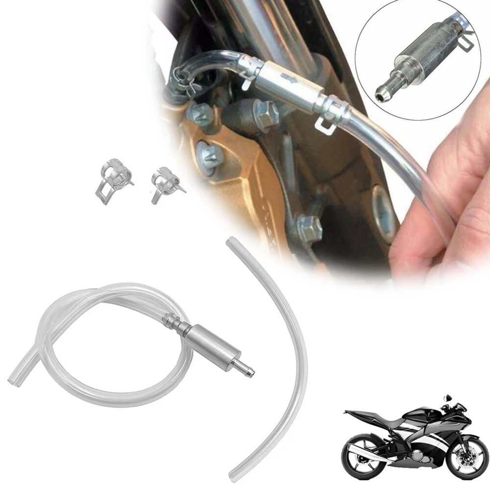 Car Motorcycle Clutch Brake Bleeder Hose Tube Bleeding Tool One Way Valve Kit
