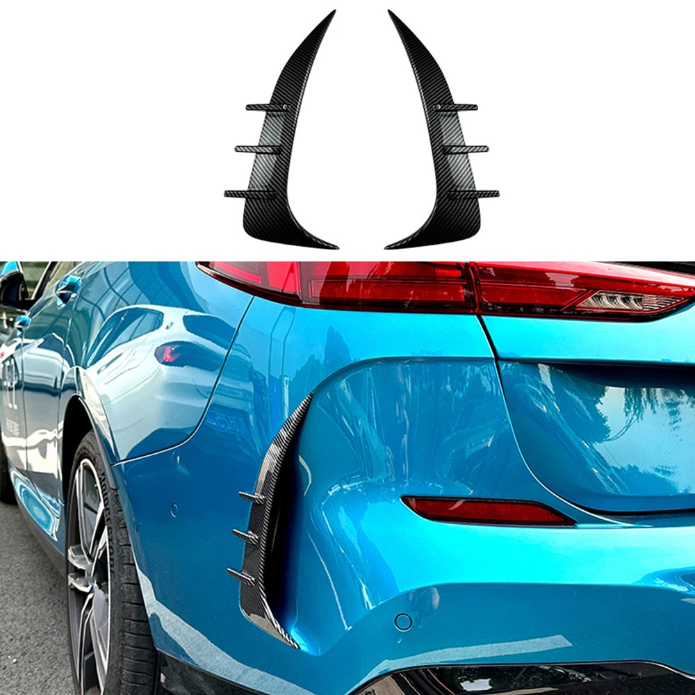 Gloss Black Rear Bumper Side Spoiler Air Vent Trim For BMW 2 Series F44 2020-23