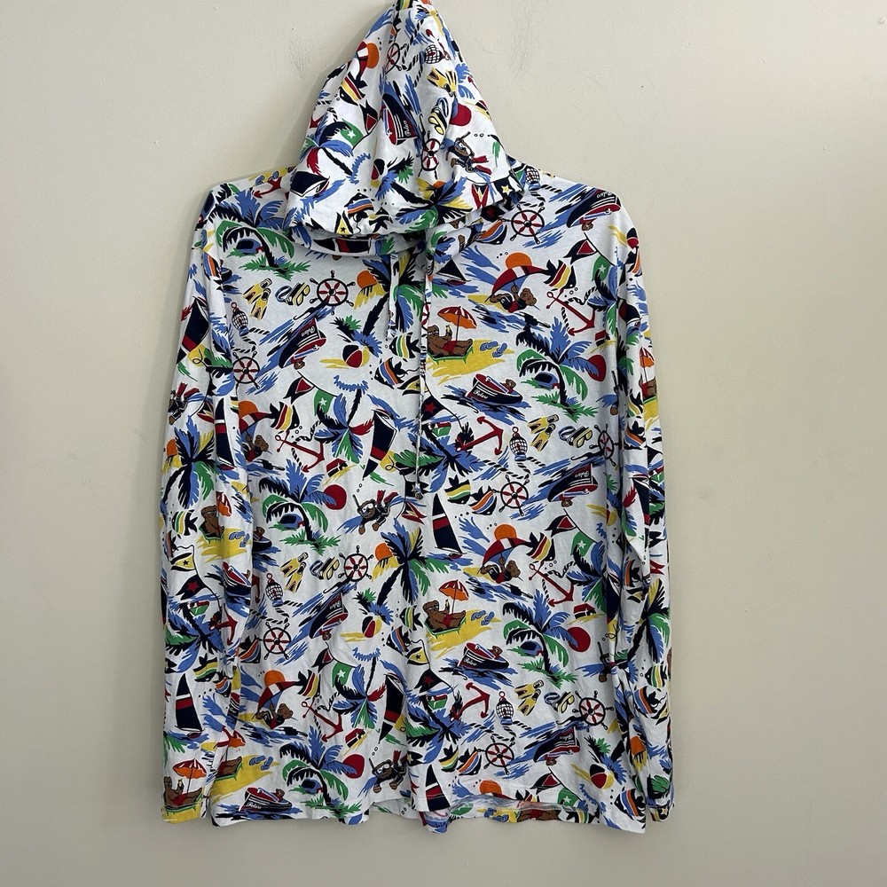 Polo Ralph Lauren Hoodie Men XL Polo Bear Pullover Shirt Beach Pony Preppy