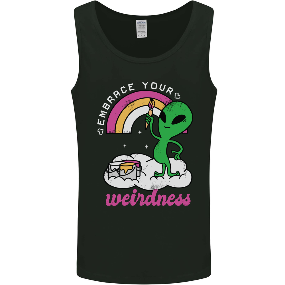 Alien Embrace Your Weirdness Funny LGBT Mens Vest Tank Top