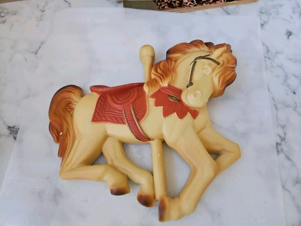 1983 Carousel Horse Wall Plaque Decor Miller Studio Vintage
