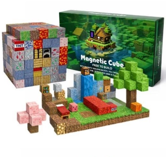 Minecraft Magnetic Building Blocks  600PCS+30 figures STEM toys Educational Toys