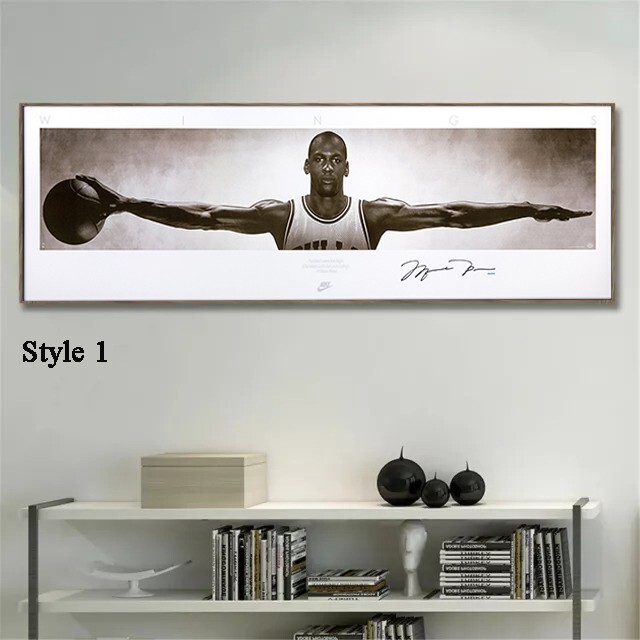 Michael Jordan Wings Edition Panoramic Vintage Posters, Gift for Fan