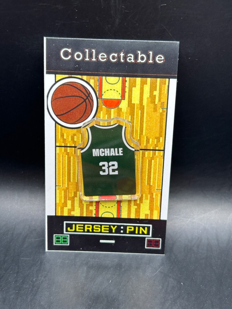 Boston Celtics Kevin McHale vintage jersey lapel pin - Classic Cs memorabilia