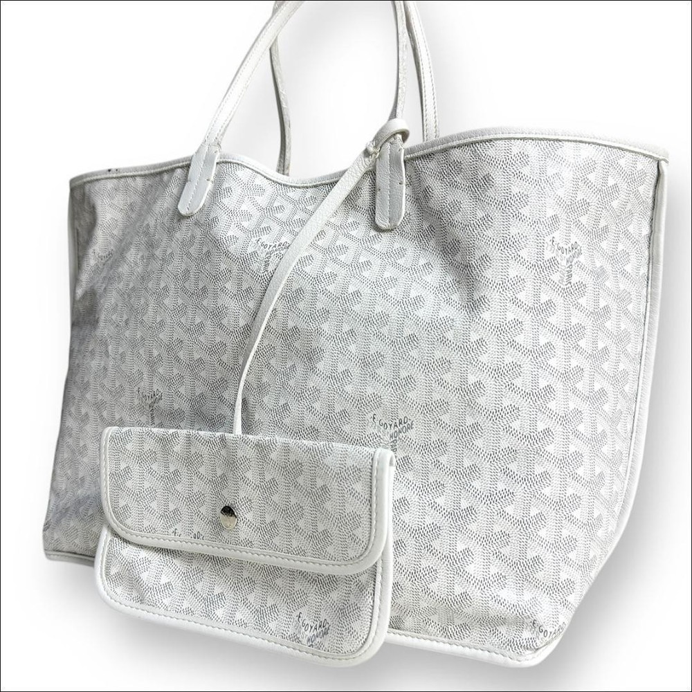 Goyard Ange PM reversible white tote bag pre-owned luxury